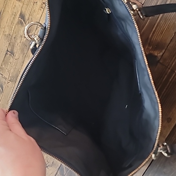 Coach Dark Navy Pebble Leather Tote and Wallet Set - Picture 5 of 6